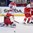 MINSK, BELARUS - MAY 17: Denmark's Simon Nielsen #31 follows a loose puck during preliminary round action at the 2014 IIHF Ice Hockey World Championship. (Photo by Richard Wolowicz/HHOF-IIHF Images)

